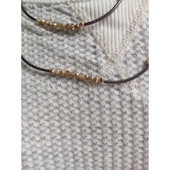 The Unbranded Brand Jewelry - Necklace‎ 20in Gold Beads Silver pieces.